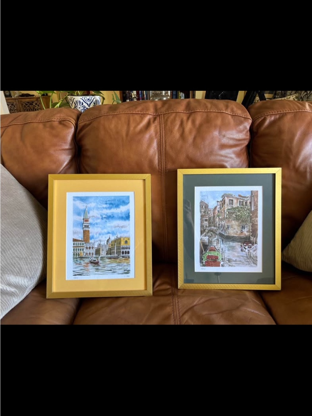 Professionally Framed Venice Watercolor Prints
